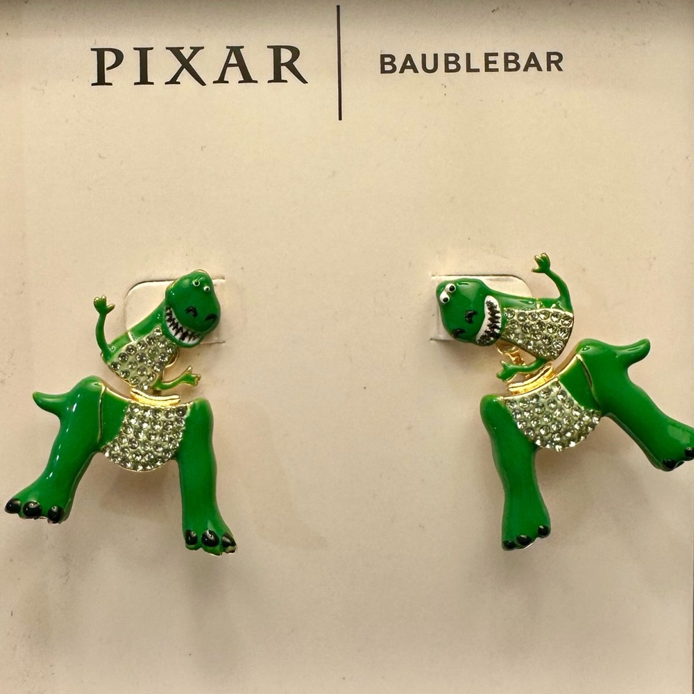 Baublebar X Pixar Disney Toy Story Rex Dinosaur Earrings‎ NEW